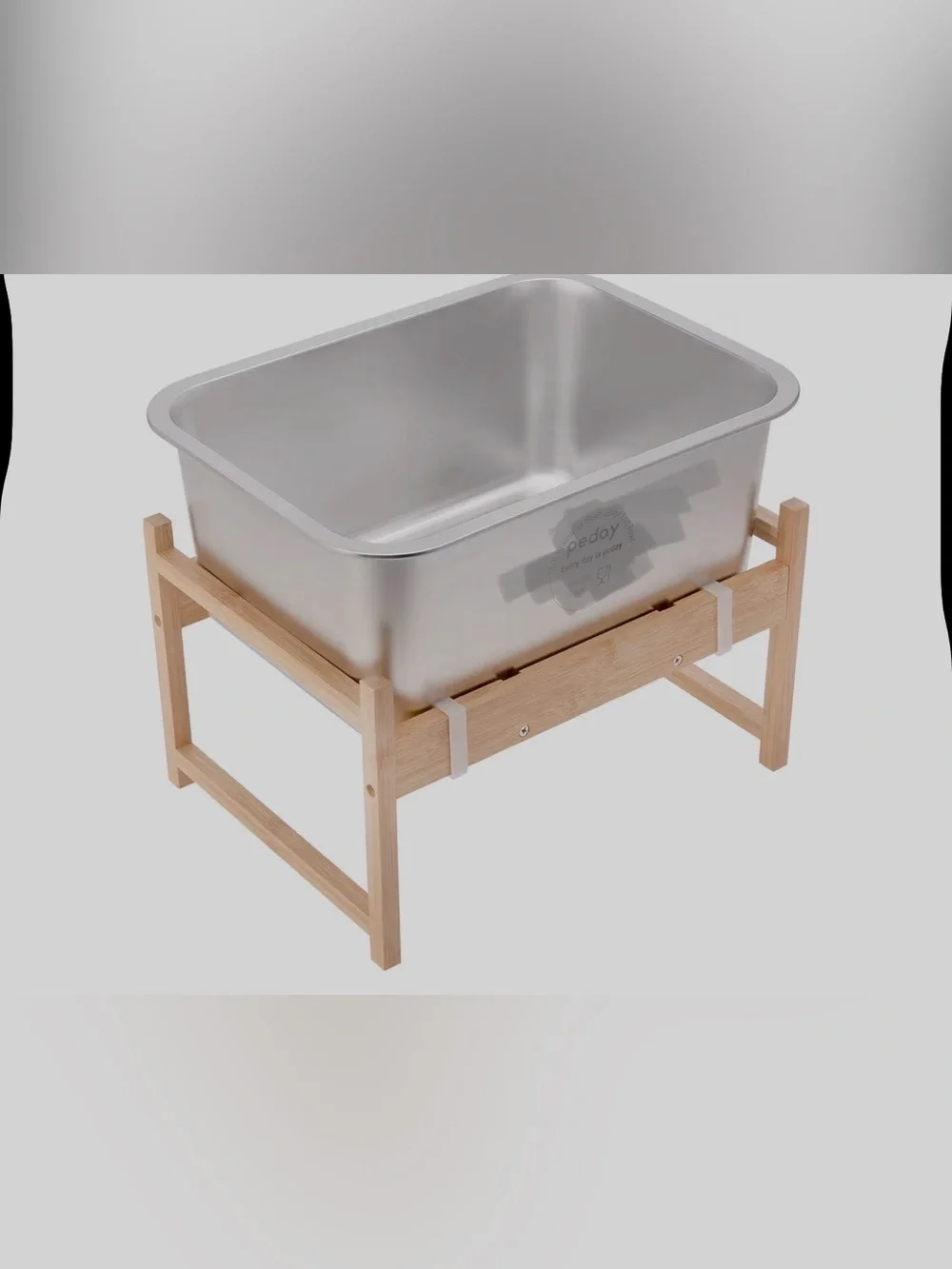 New Open Box Set of 2 1.25 Gallon Elevated Large Dog Water Bowls w Stands